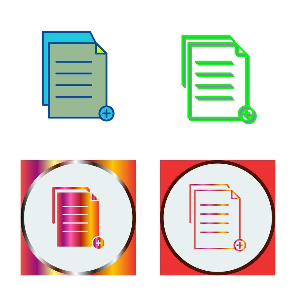 Unique Two files Vector Icon