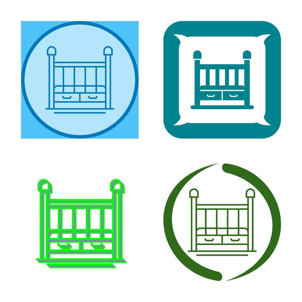 Baby Crib Vector Icon