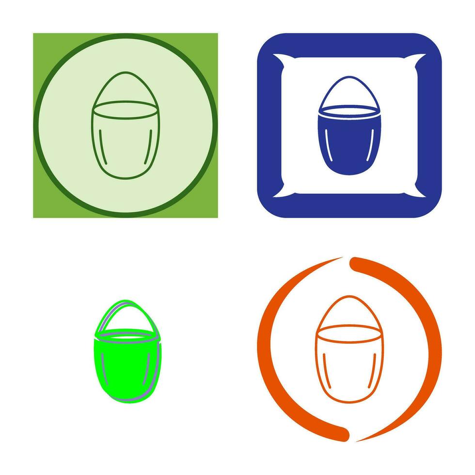 Unique Water Bucket Vector Icon