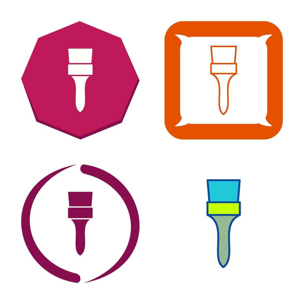 Unique Brush Vector Icon
