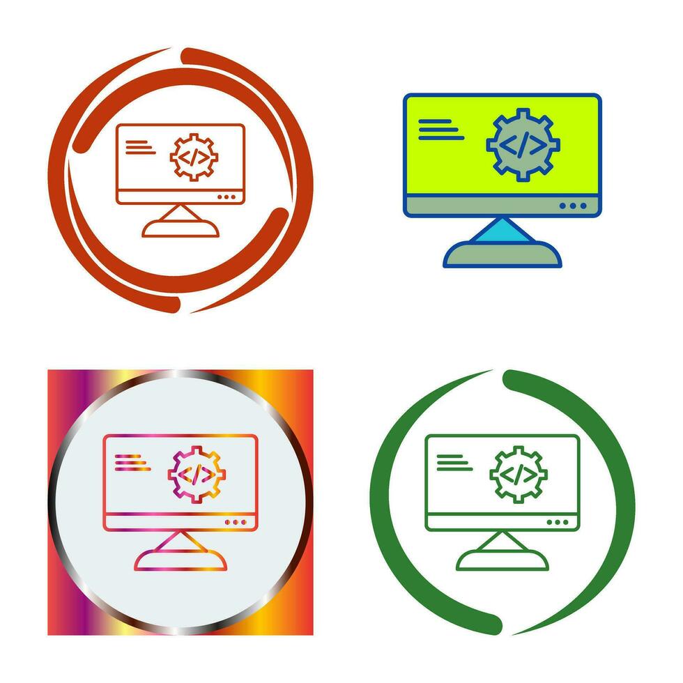 Unique Code Optimization Vector Icon