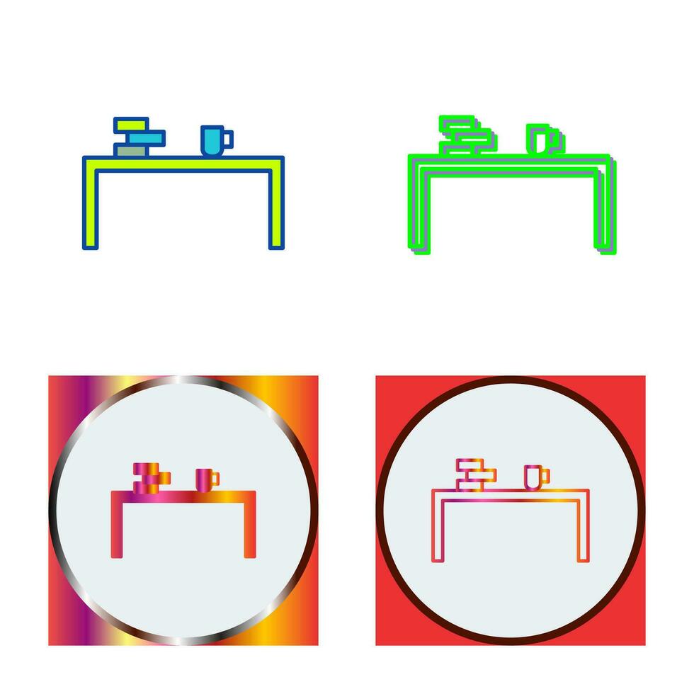 Unique Study Desk Vector Icon