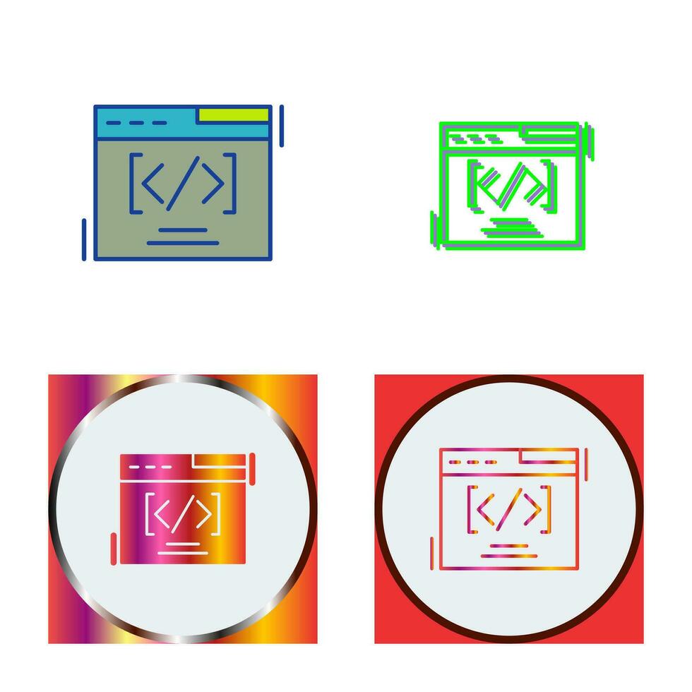 Web Coding Vector Icon