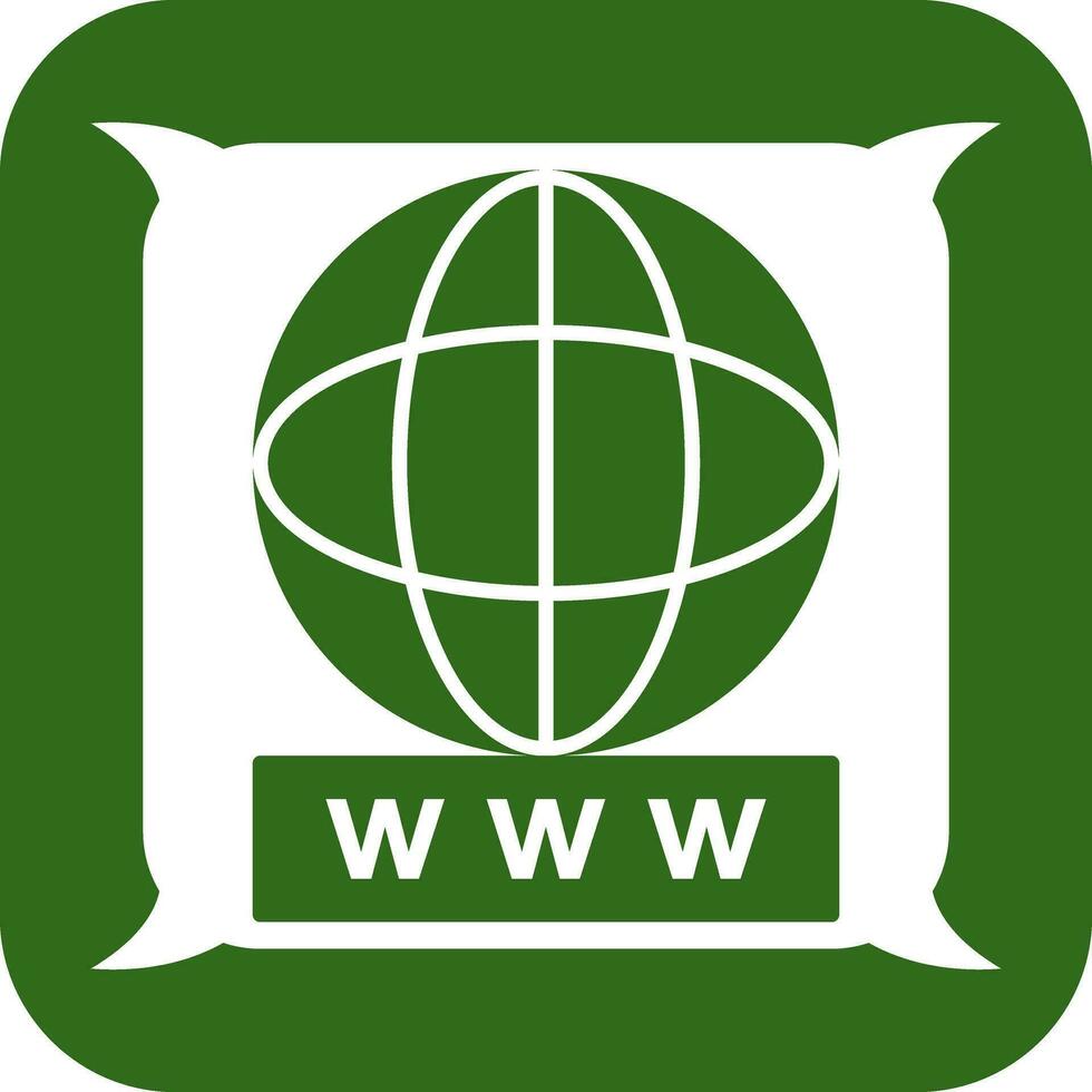 icono de vector de world wide web único