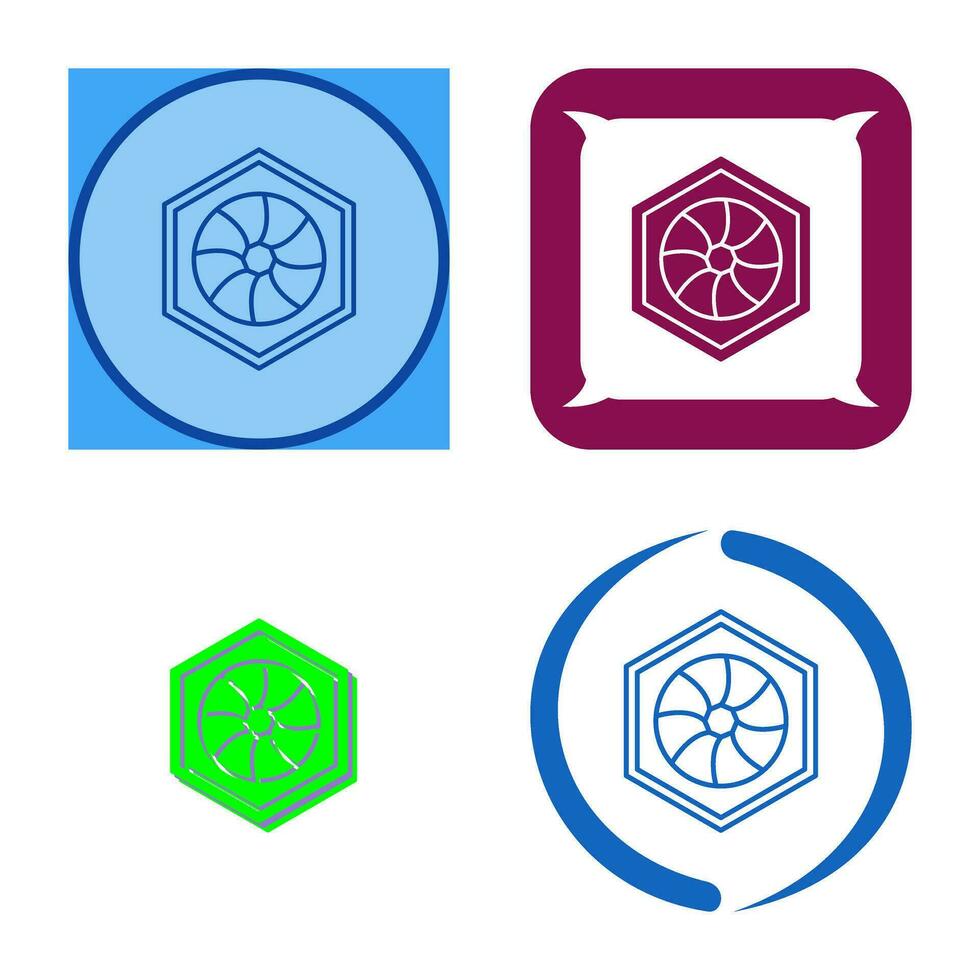 Unique Hexagonal Diaphram Vector Icon