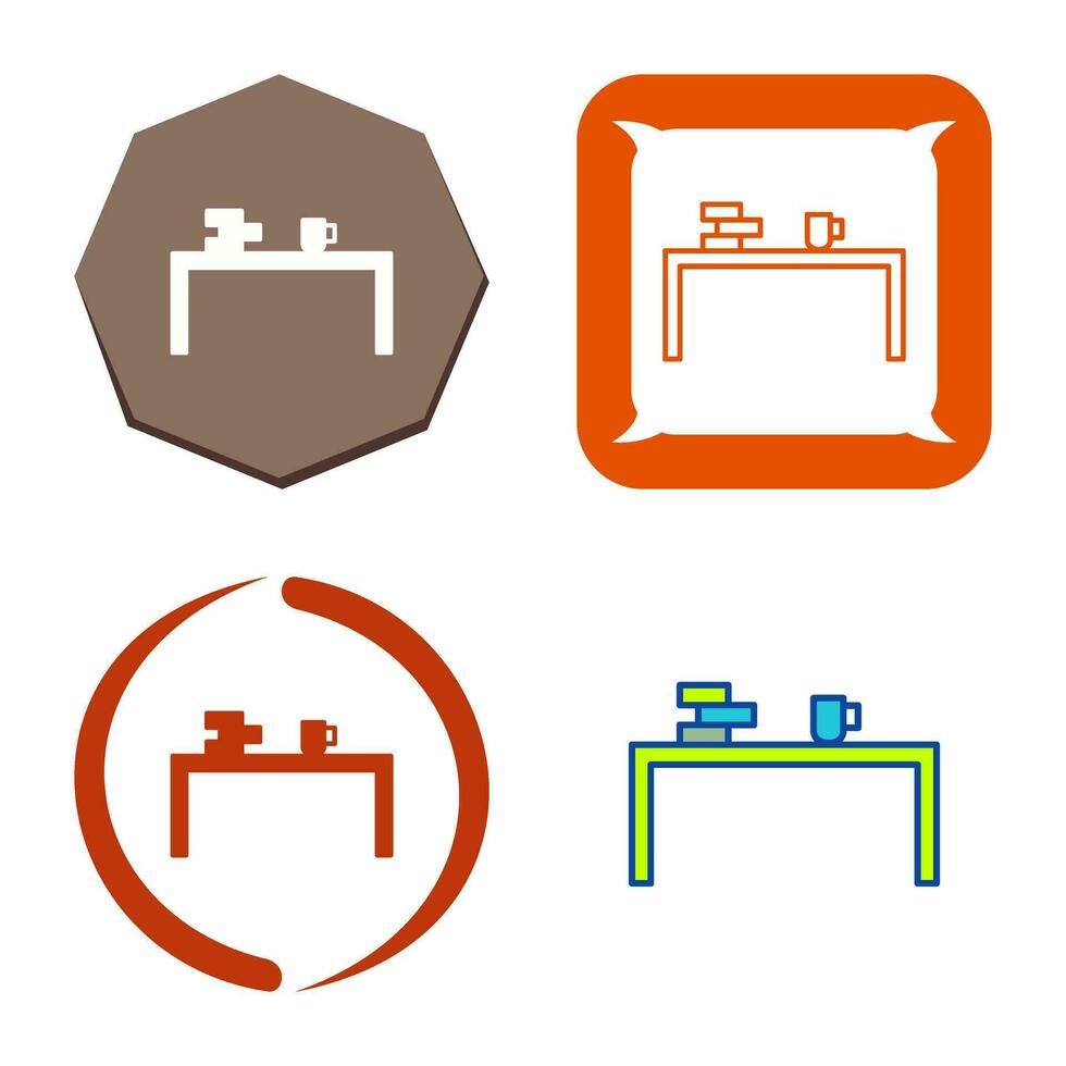 Unique Study Desk Vector Icon