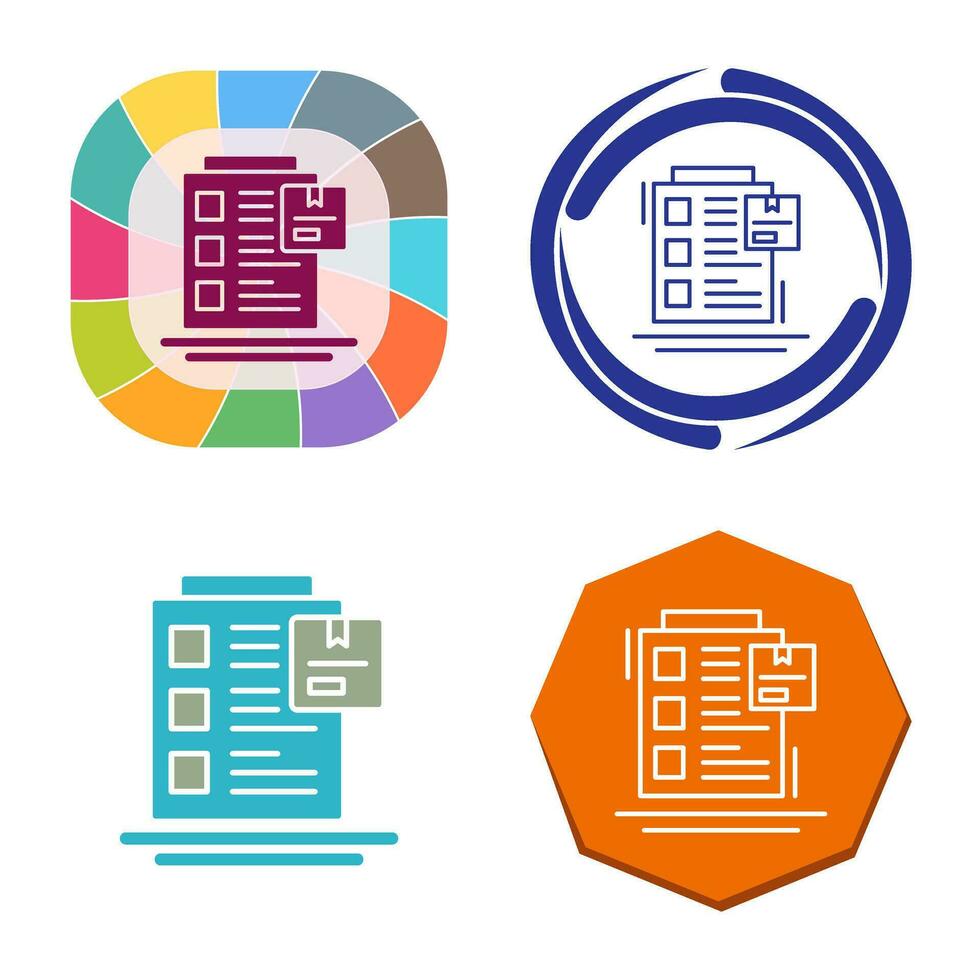 Order List Vector Icon