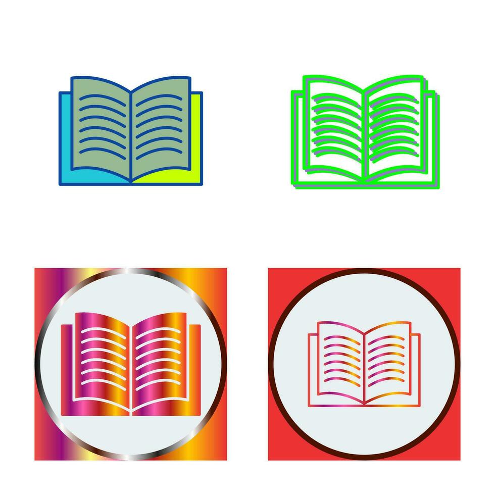 Unique Textbook Vector Icon