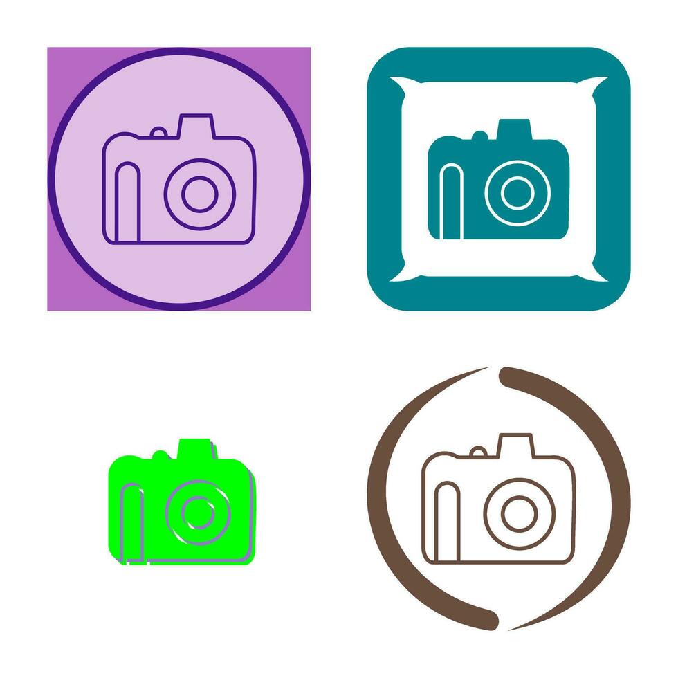 Unique DSLR Camera Vector Icon