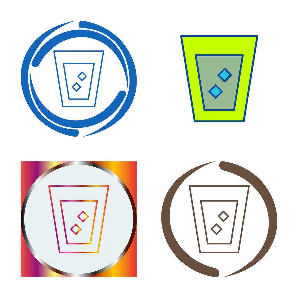 Unique White Russian Drink Vector Icon