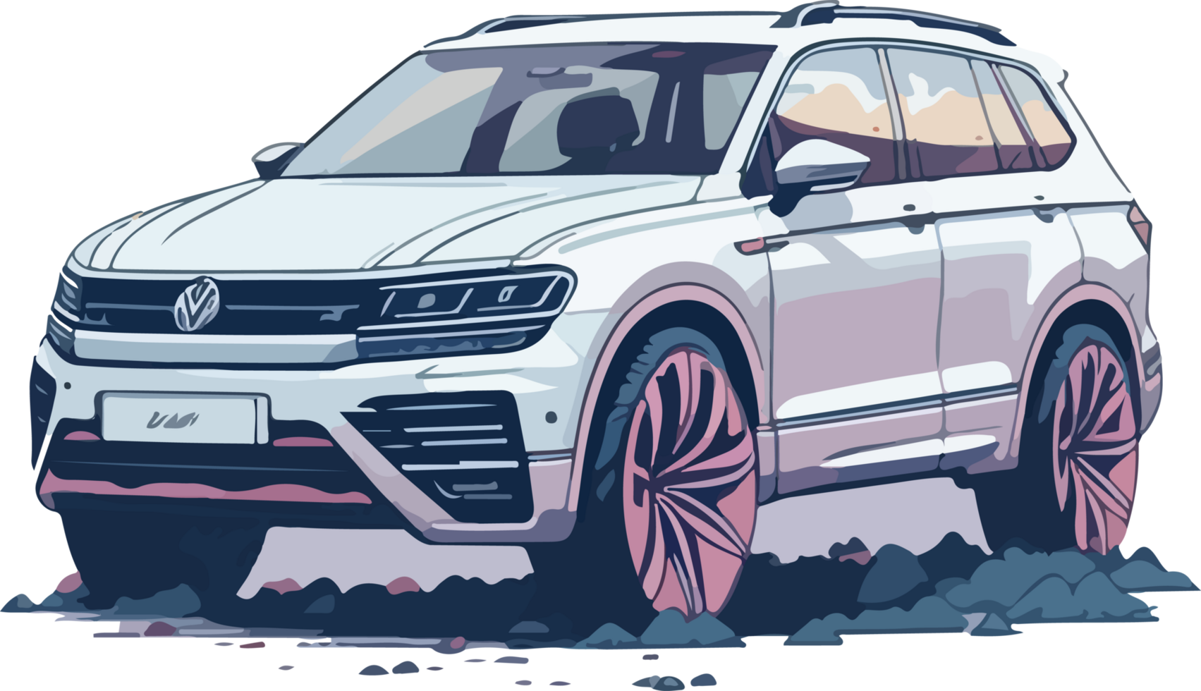 SUV Car Clipart AI Generative png