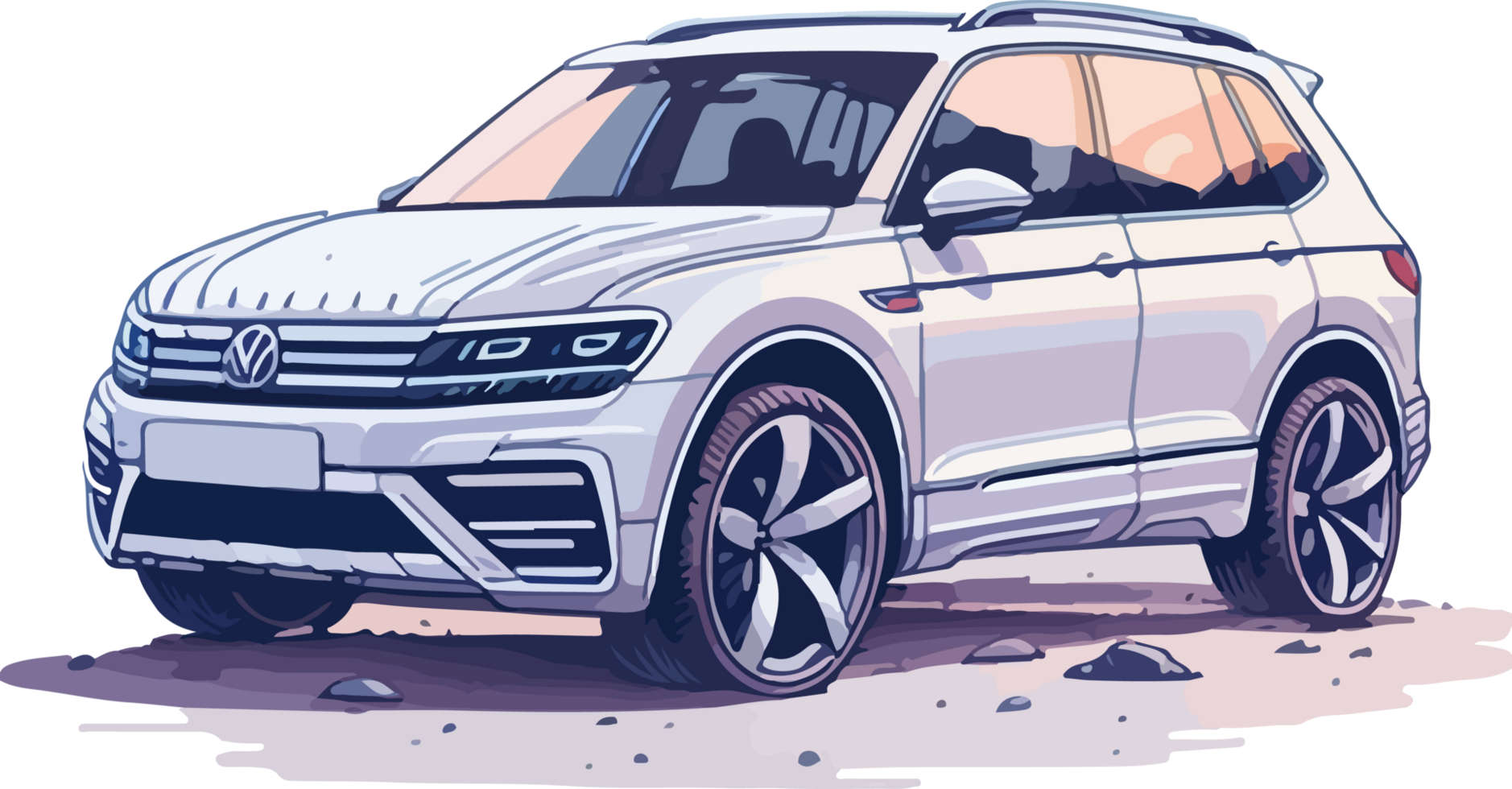 SUV Car PNG Transparent with AI Generative