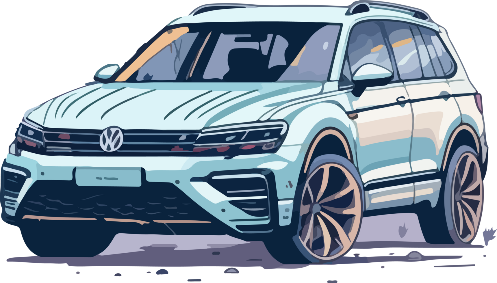 SUV Car Clipart with AI Generative png