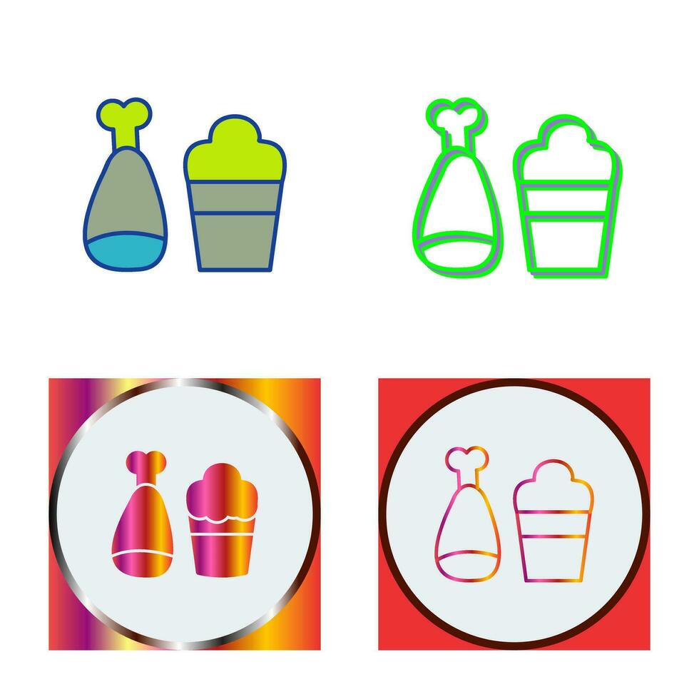 Food and Beer Vector Icon