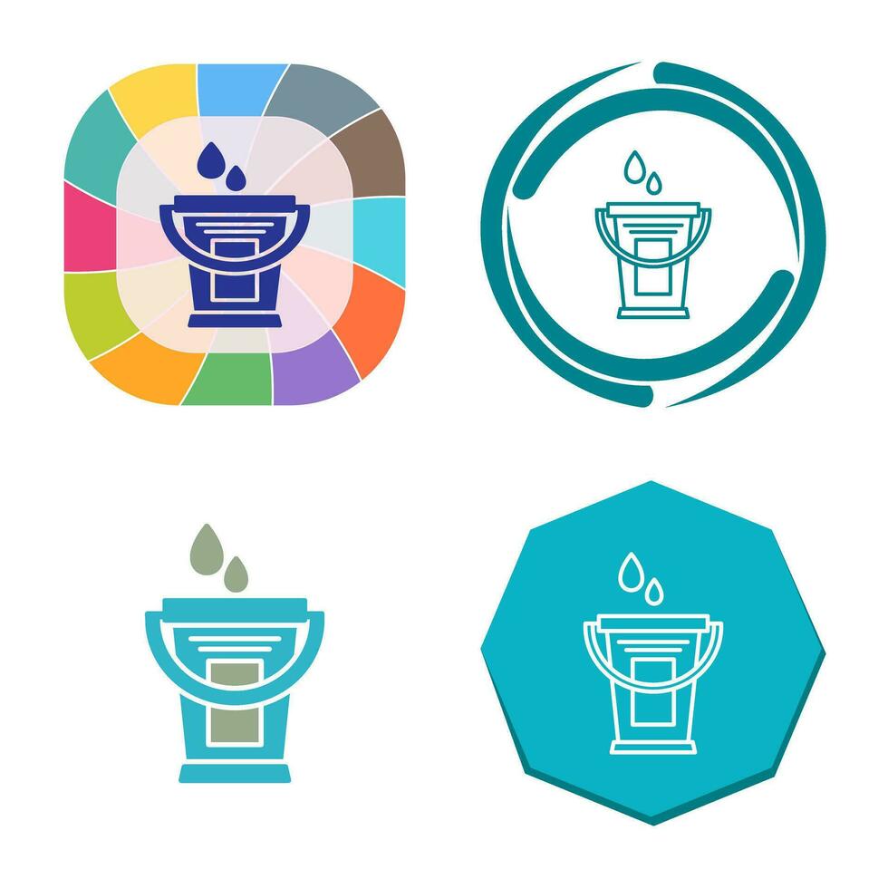 Water Bucket Vector Icon