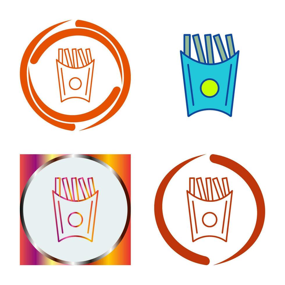 Unique French Fries Vector Icon