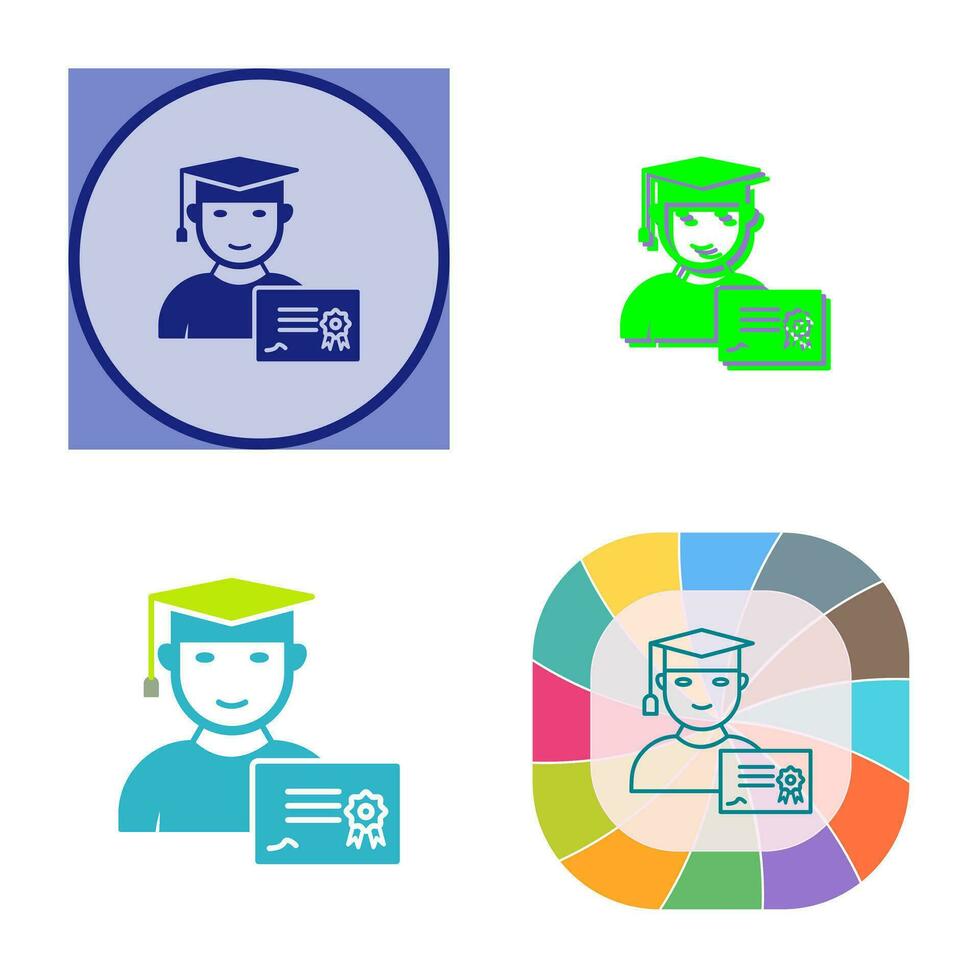 Unique Receiving Diploma Vector Icon