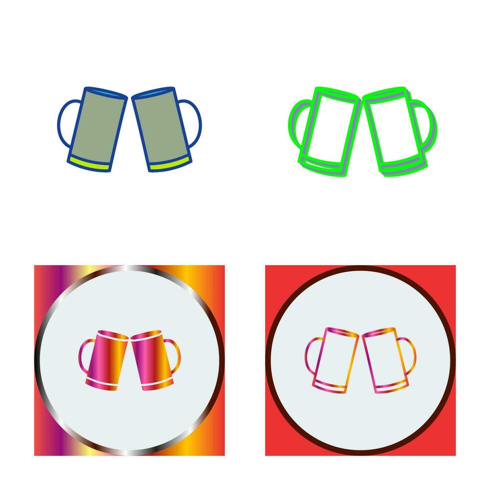 Beers Toasting Vector Icon