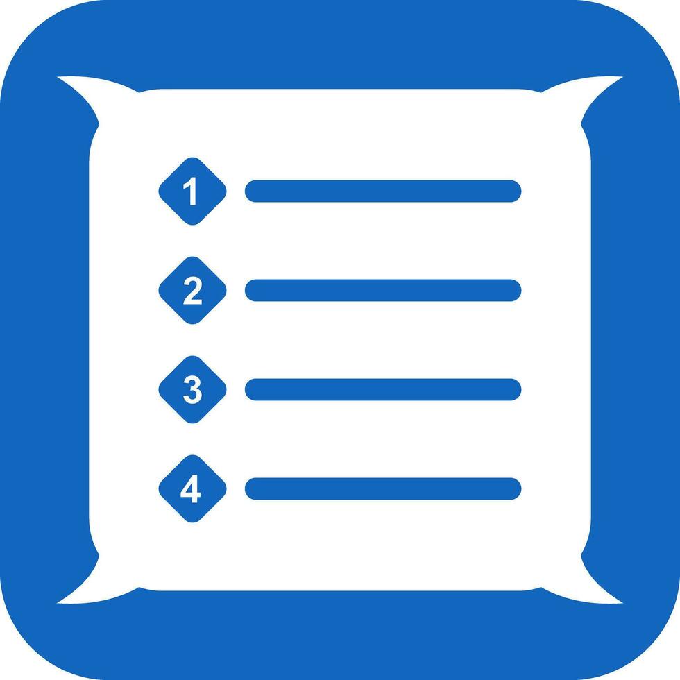 Unique Numbered list Vector Icon