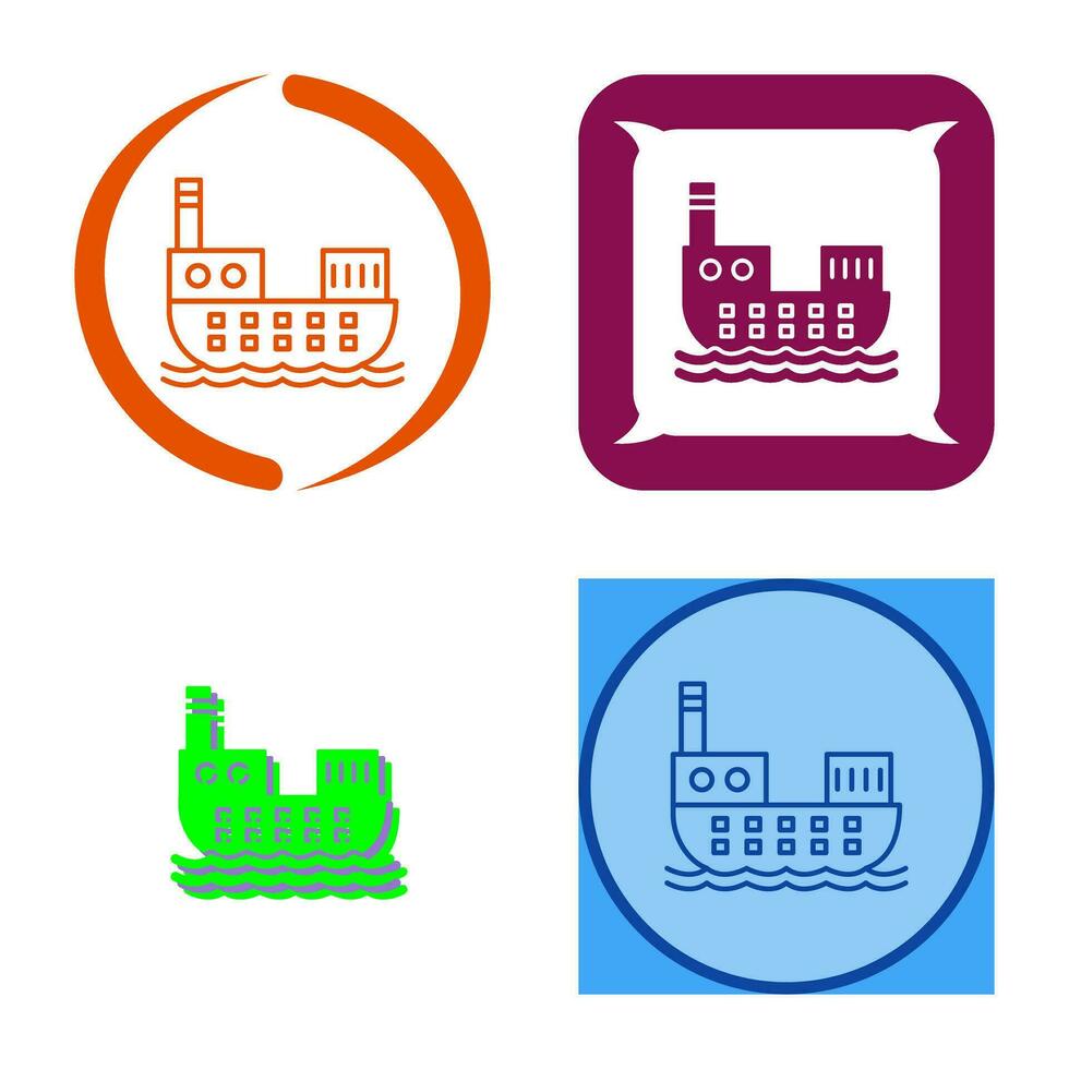 Cargo Ship Vector Icon