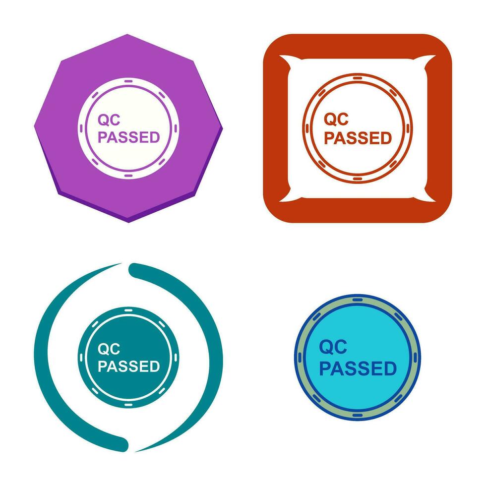 Unique QC Passed Vector Icon