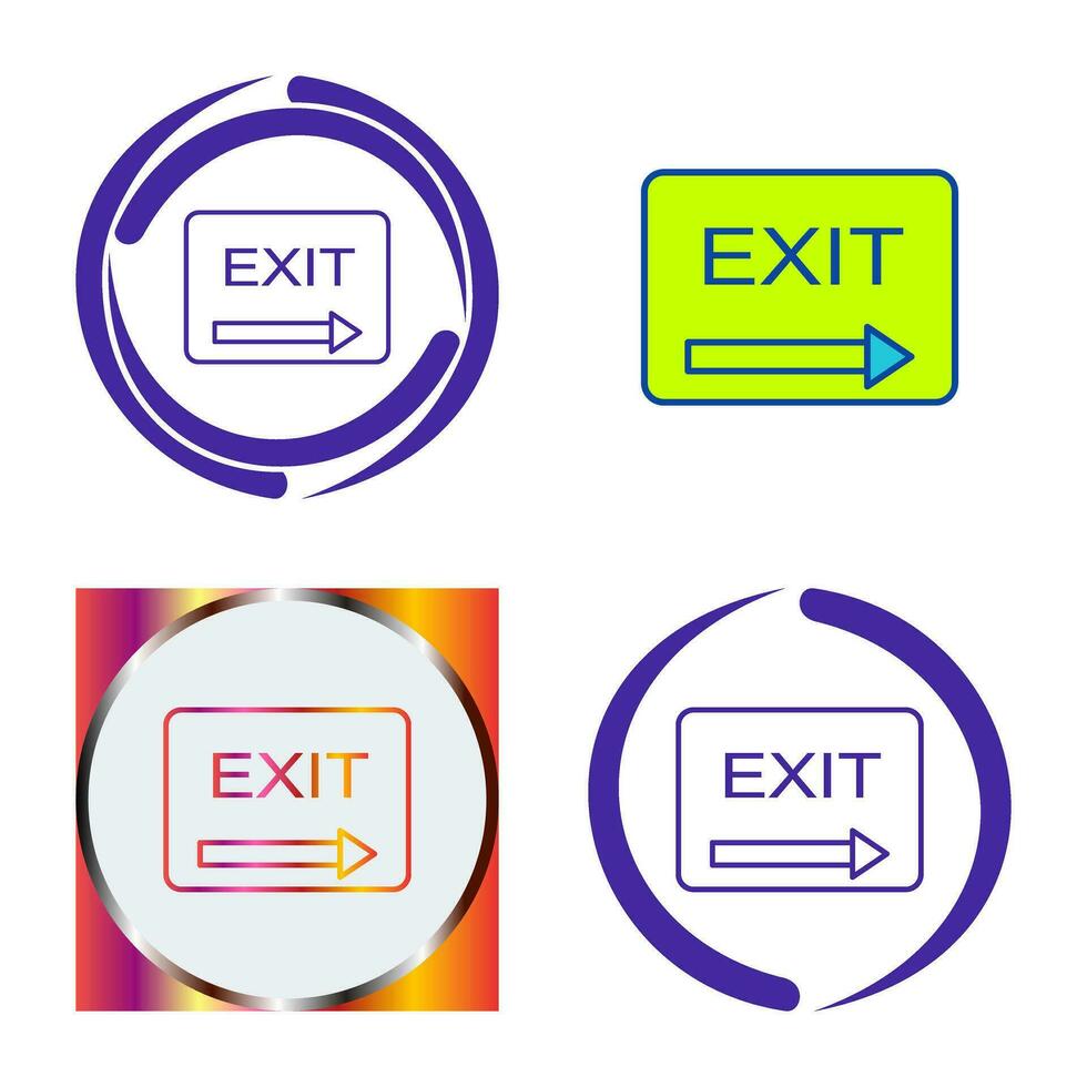 Unique Exit Vector Icon