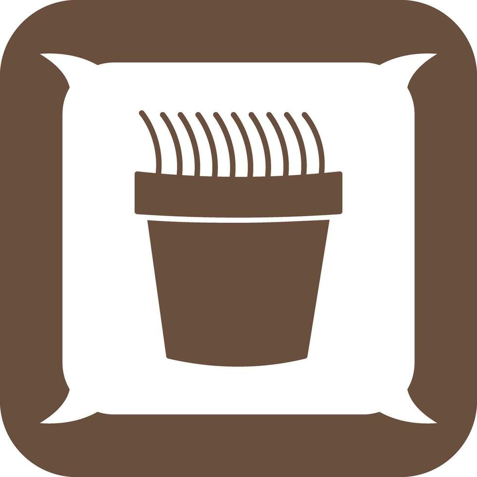 Grass Pot Vector Icon