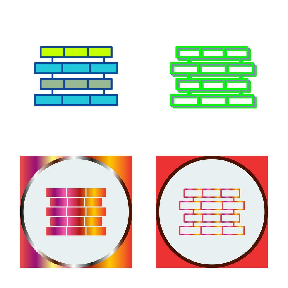 Unique Bricks Vector Icon
