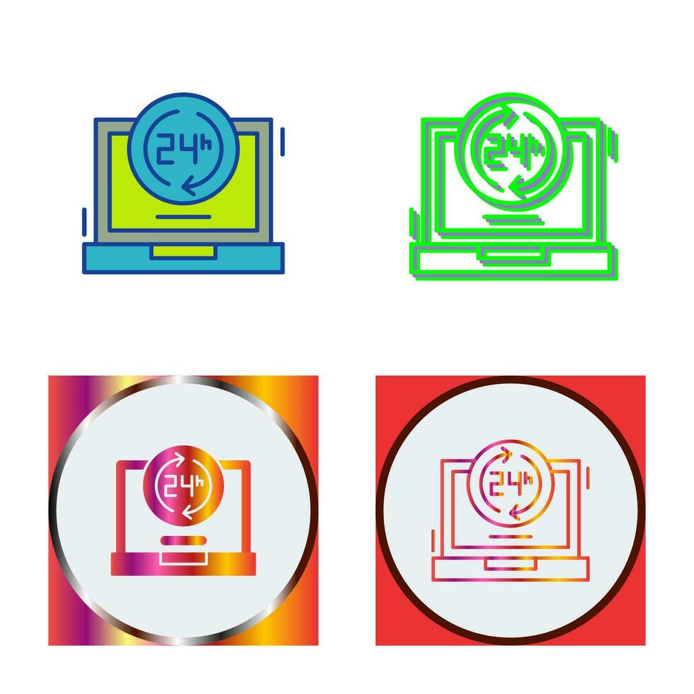 24 Hours Vector Icon