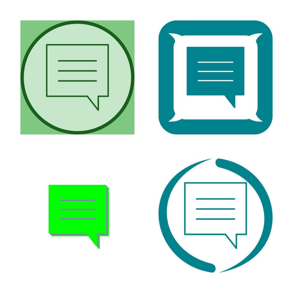 Unique Single Chat Bubble Vector Icon