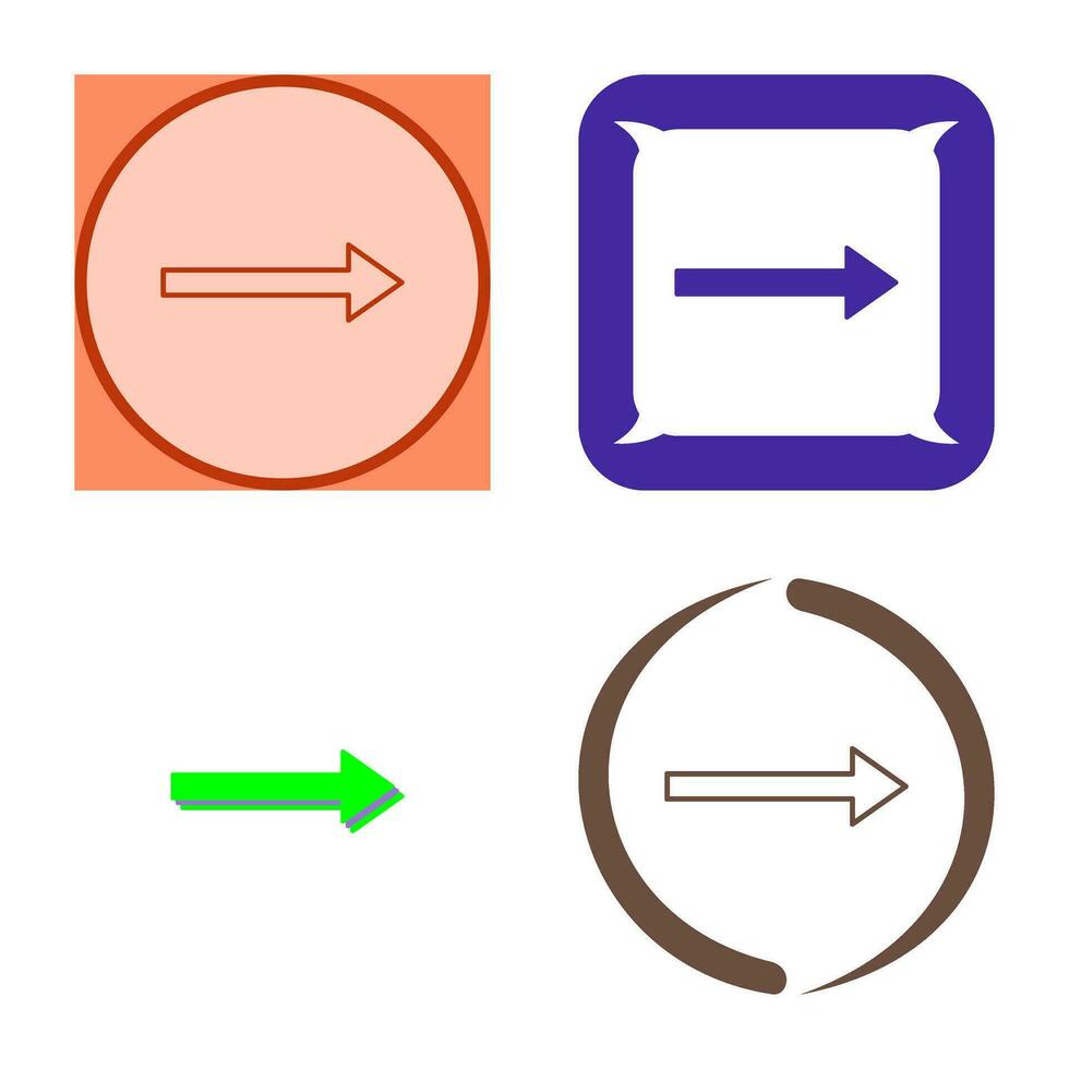 Unique Right Arrow Vector Icon