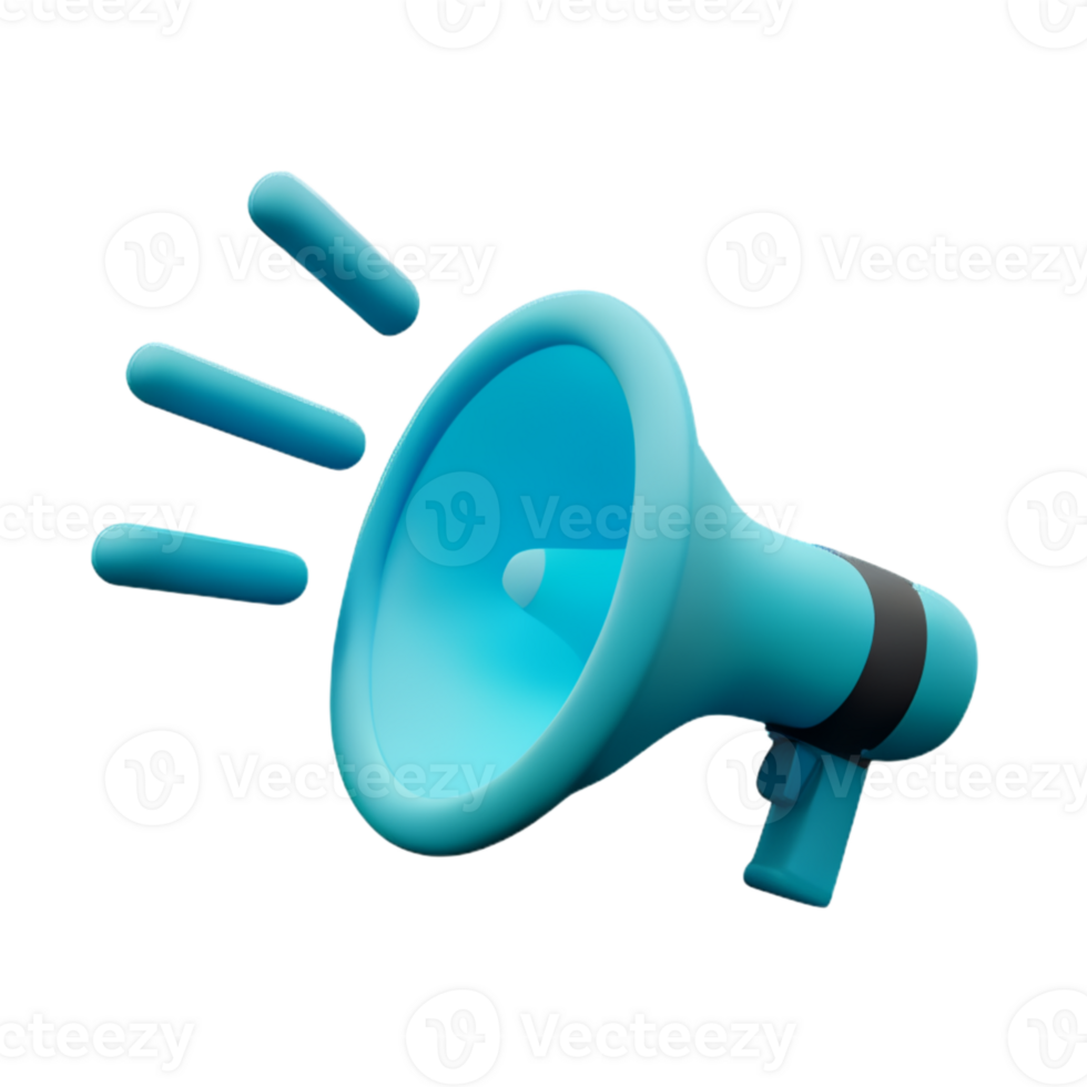 Megaphone Speaker Sound AI Generative png