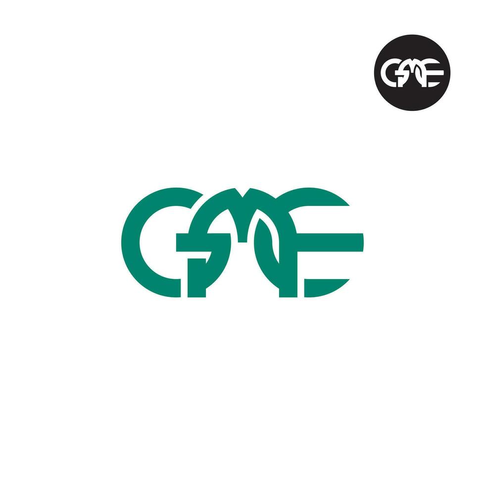 letra gme monograma logo diseño vector