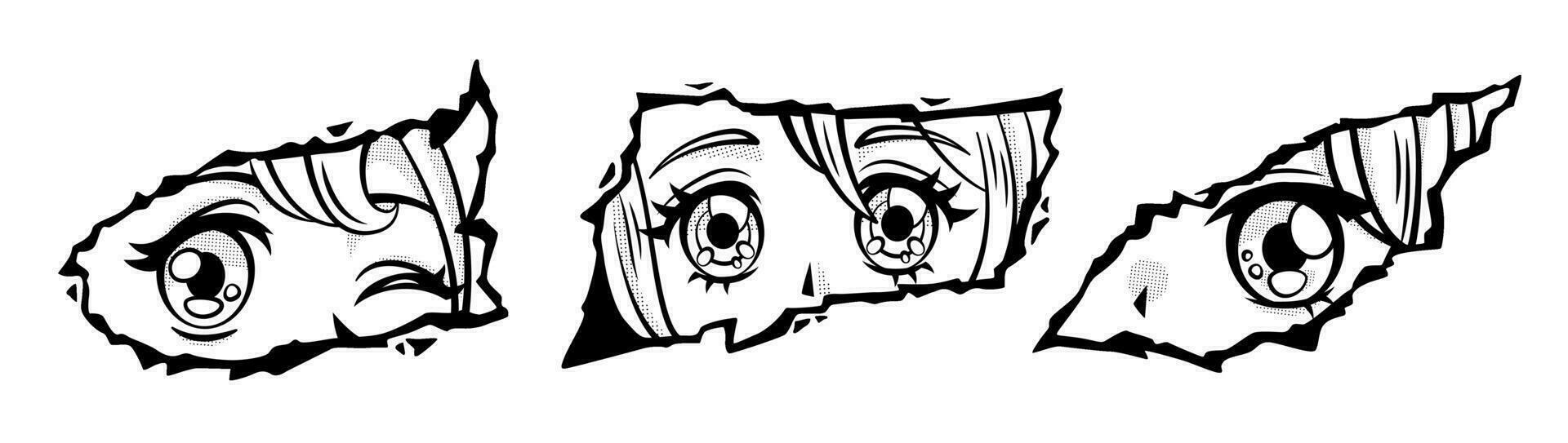 Manga Eyes Paper Stock Illustrations – 162 Manga Eyes Paper Stock  Illustrations, Vectors & Clipart - Dreamstime