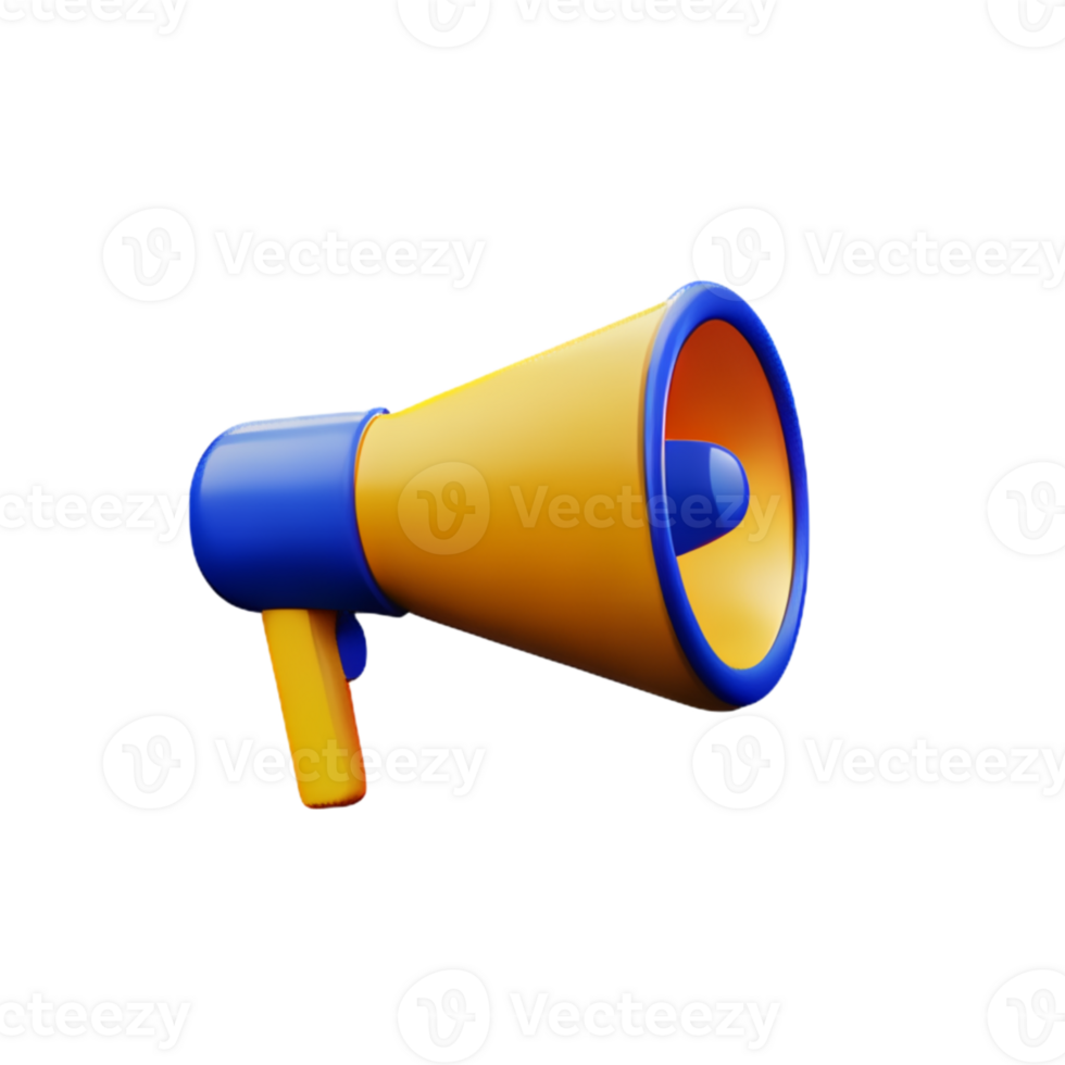 Megaphone Speaker Sound AI Generative png