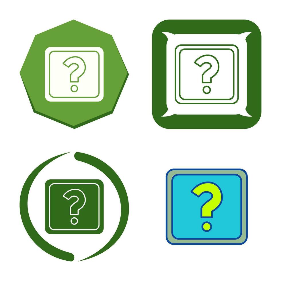 Unique Question Mark Vector Icon