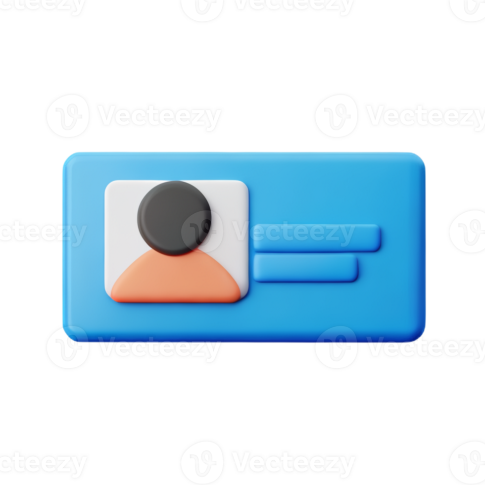 ID Card Identity AI Generative png