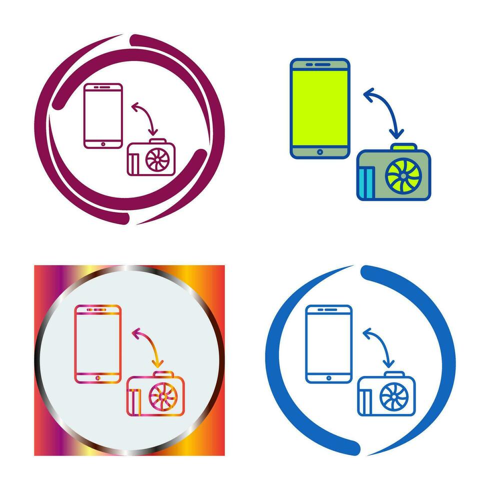 icono de vector de imágenes de transferencia única