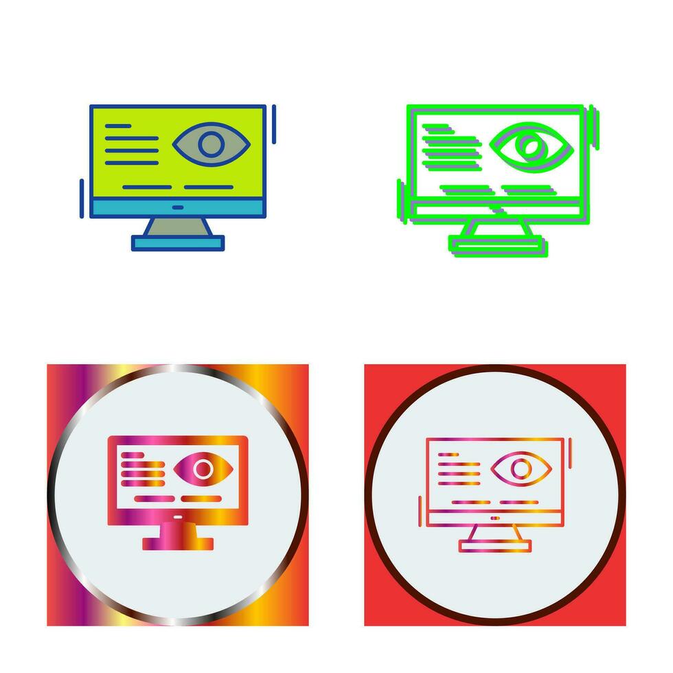 icono de vector de visión