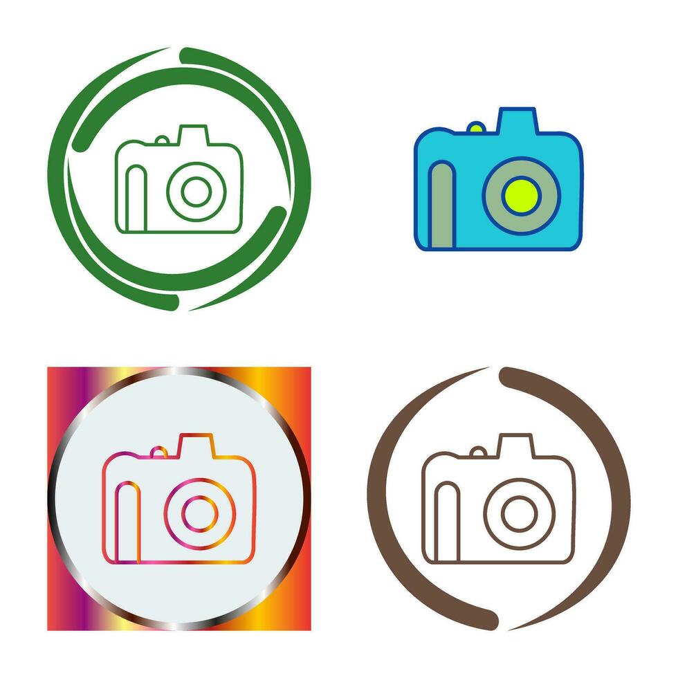 Unique DSLR Camera Vector Icon