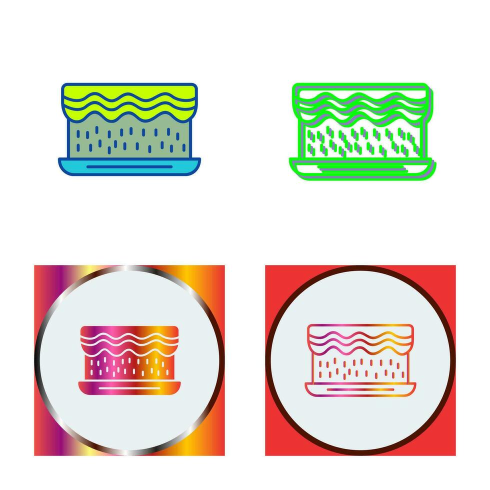 Unique Cream Cake Vector Icon