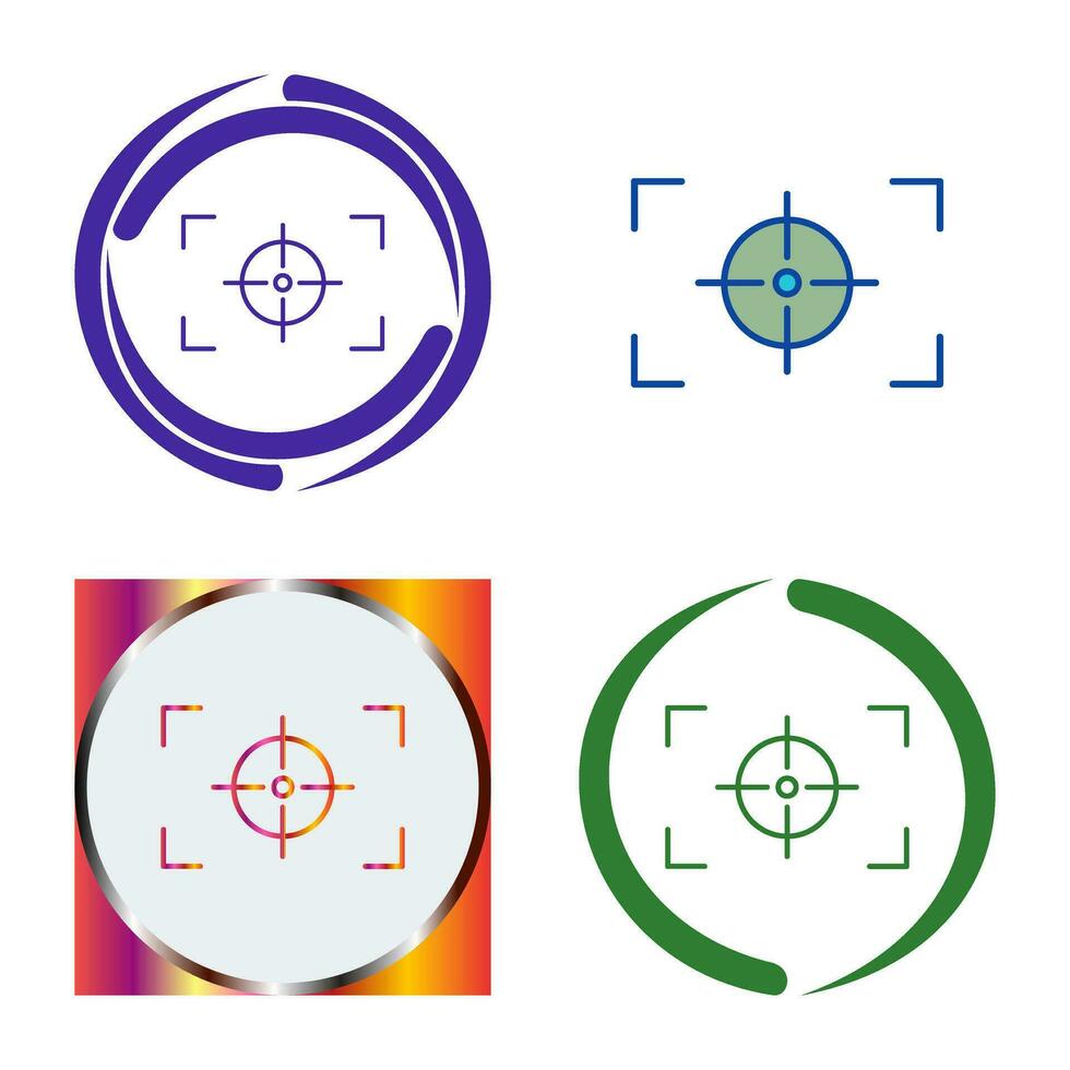 Unique Focus Horizontal Vector Icon