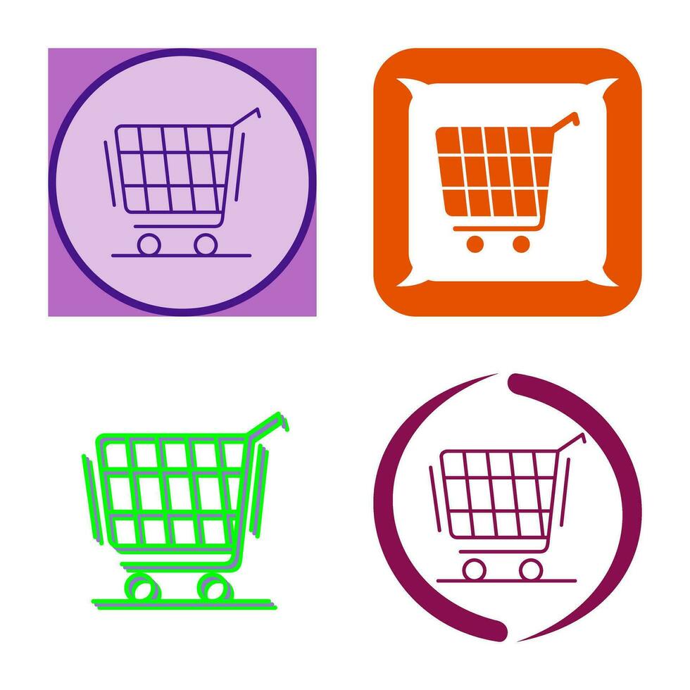 icono de vector de carrito de compras