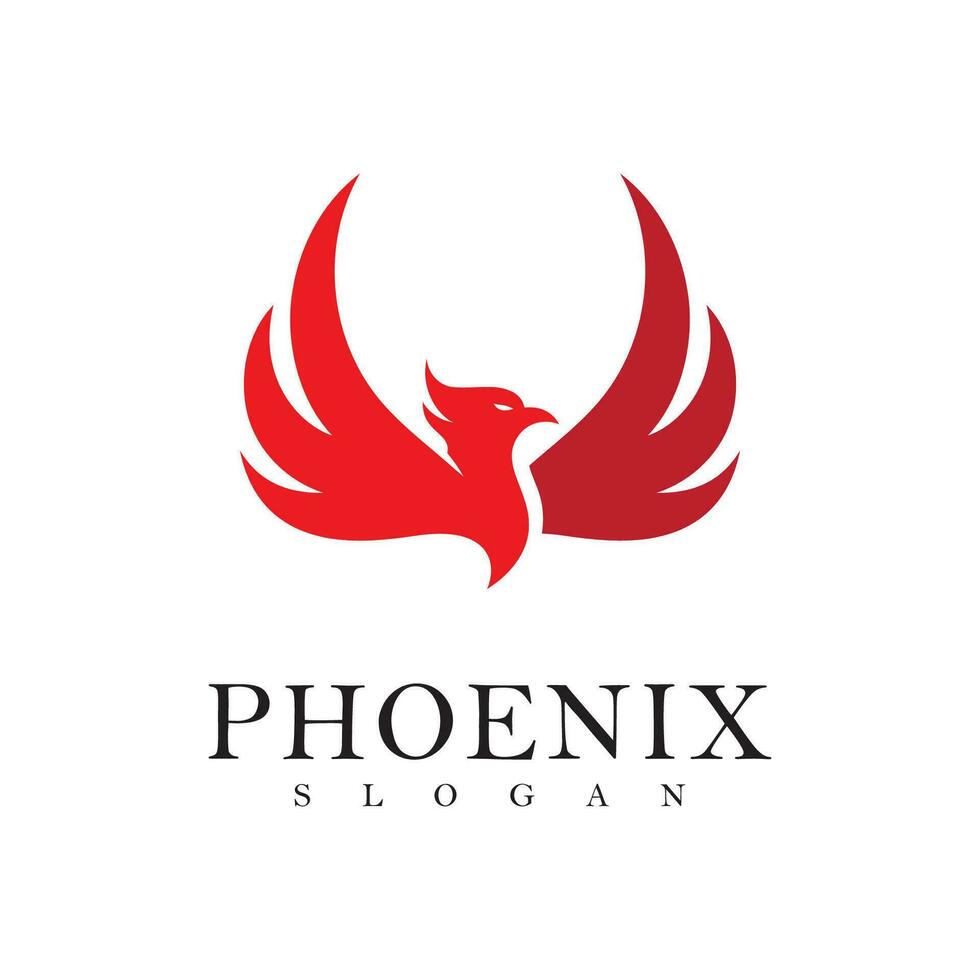 Phoenix logo design vector template.