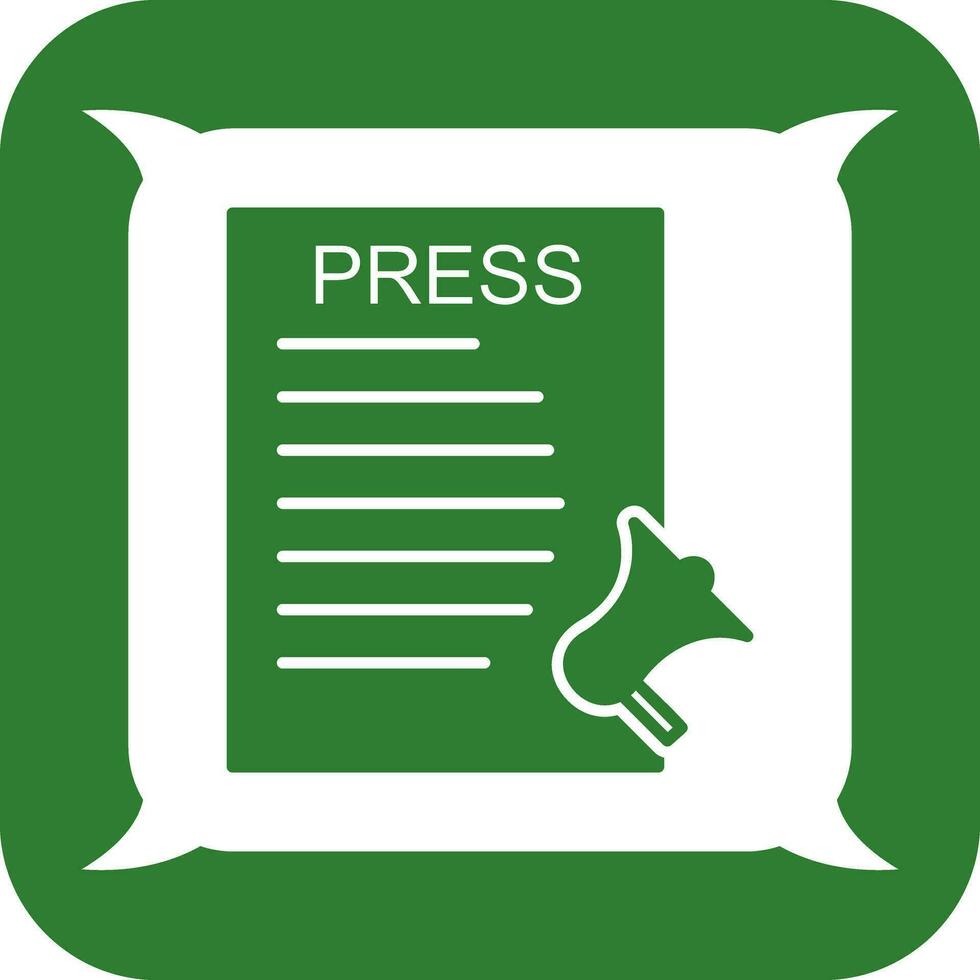 Unique Press Releases Vector Icon