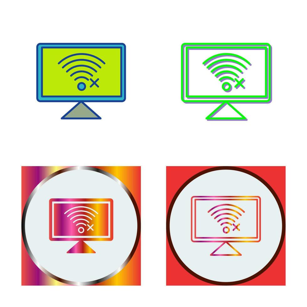 Disconnected Network Vector Icon