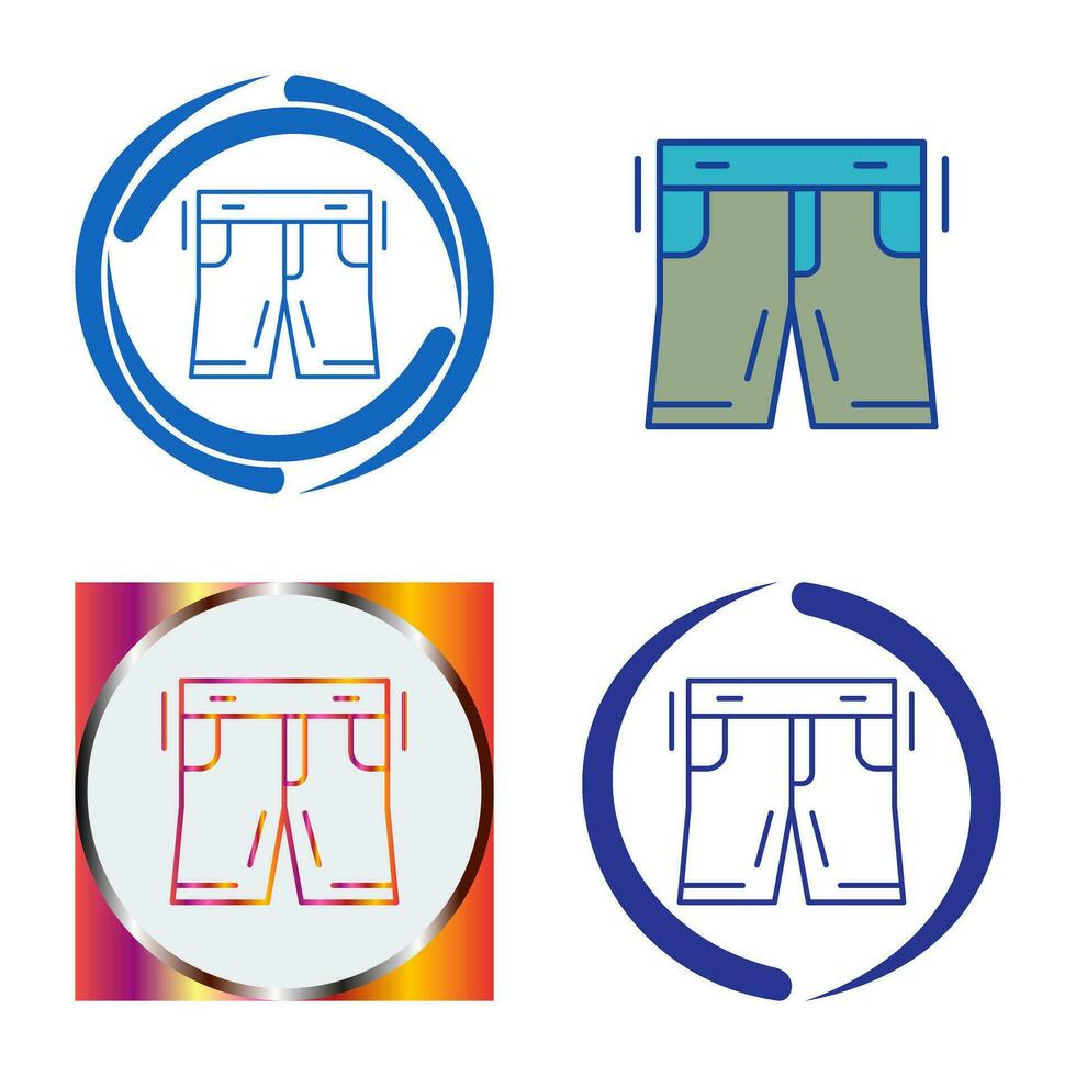 icono de vector de pantalones cortos