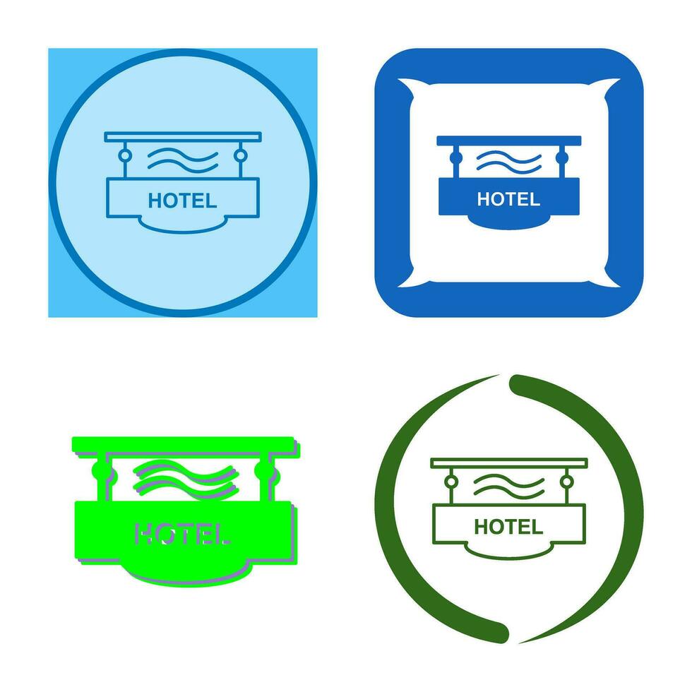 icono de vector de signo de hotel