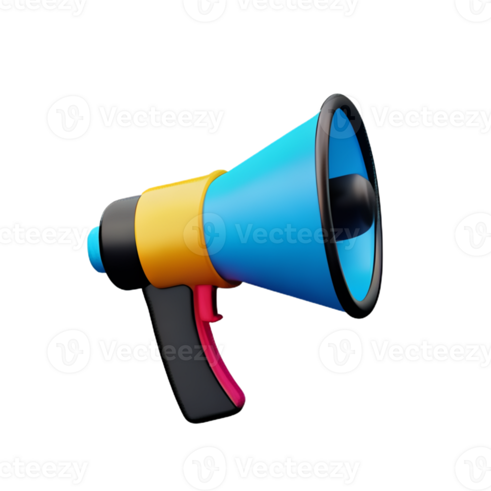 Megaphone Speaker Sound AI Generative png