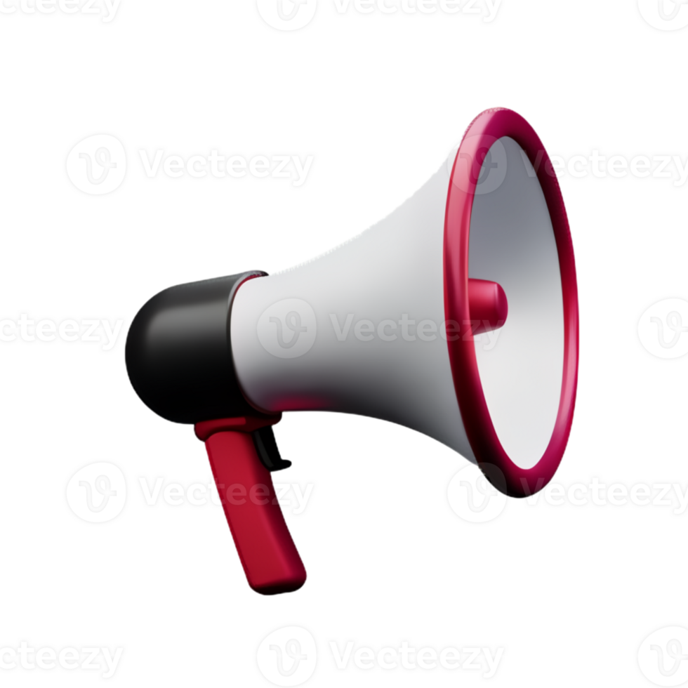 Megaphone Speaker Sound AI Generative png